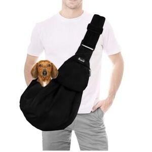 Slowton Dog Carrier Sling Thick Padded Adjustable Shoulder Strap Medium 6-12 lbs